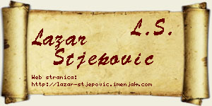 Lazar Stjepović vizit kartica